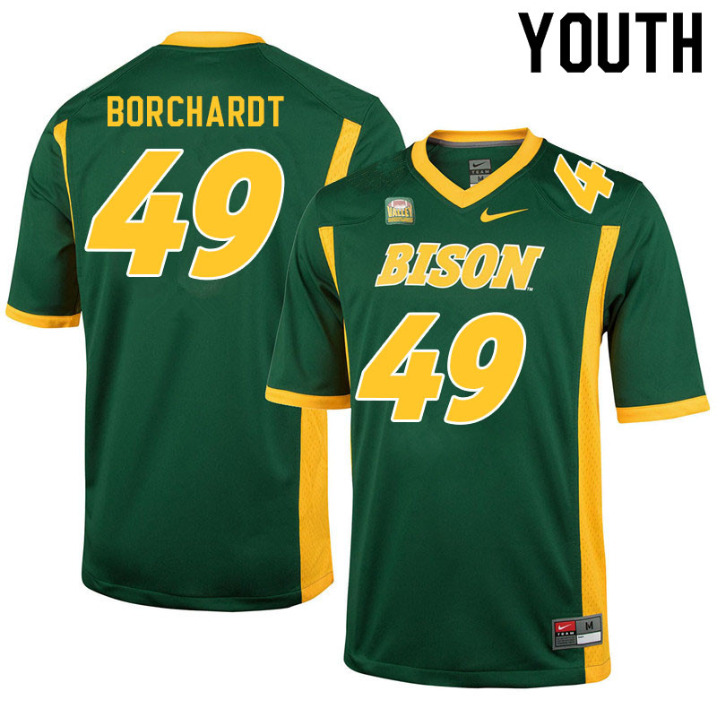 Youth #49 Carter Borchardt North Dakota State Bison College Football Jerseys Sale-Green - Click Image to Close